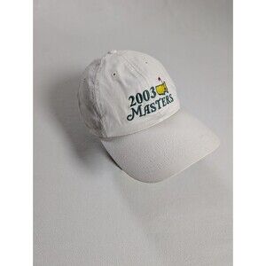 2003 Masters Hat American Needle Golf Strap Back Beige Green Cap Vintage